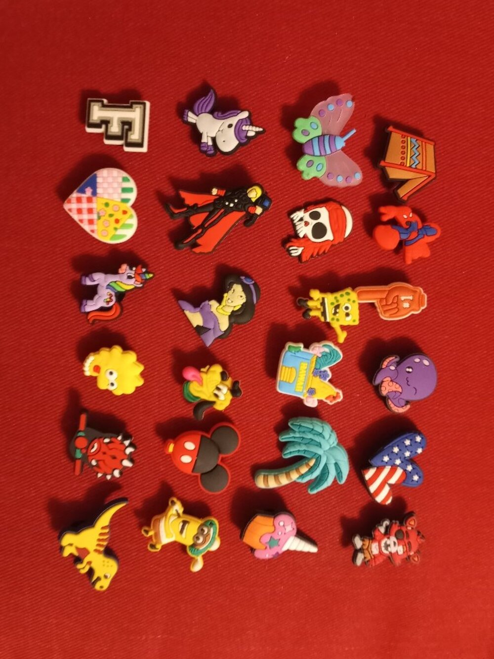 Lot of 24 Assorted Silicone Croc Charms